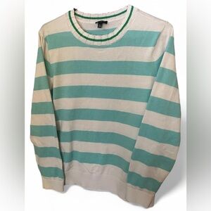 Talbots Blue and White Striped Sweater XL Petite